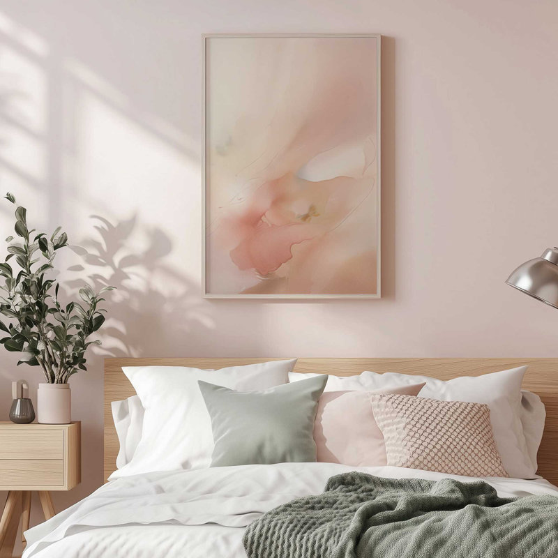 Imprimé pastel «Paradise Delight II», H 15 po x l 12 po, Cadre noir satiné