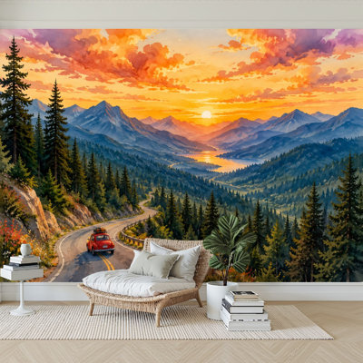 Papier peint adhésif auto-adhésif moderne pour la chambre à coucher L 69 po x l 96 po Peel and Stick