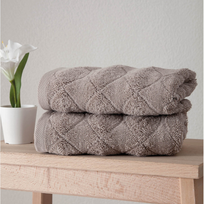 Ozgur   Midweight Jacquard Hand Towel, Brown