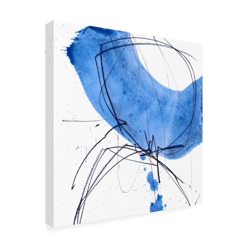 Art sur toile bleu bol Iris Lehnhardt, H 14 po x l 14 po