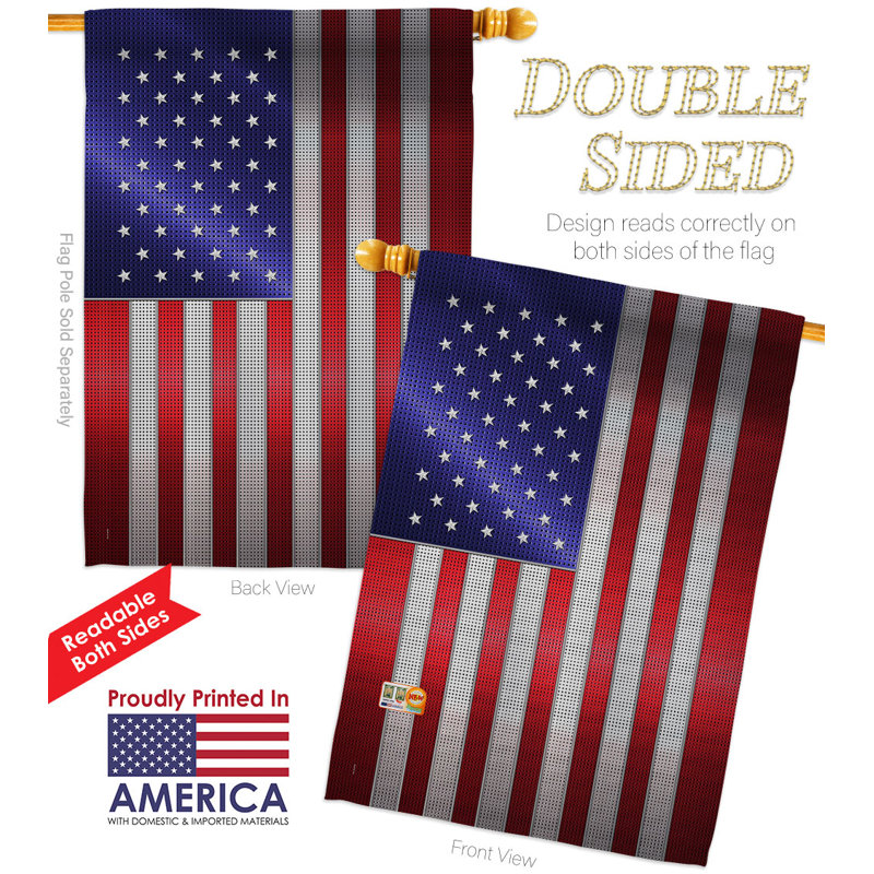 Double Sided 40'' H x 28'' W Polyester Flag Set