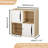 Compact Modern Vertical Storage With Dual Sliding Doors, 2 - Tier Open And Closed Organization, Natural Wood White Aesthetic For ' Room Solution: Wooden Cabinet Shelving Small Spaces,