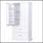 Tall Bathroom Storage Cabinet, Cabinet With Two Doors And Drawers, Adjustable Shelf, MDF Board, White, Two Packages