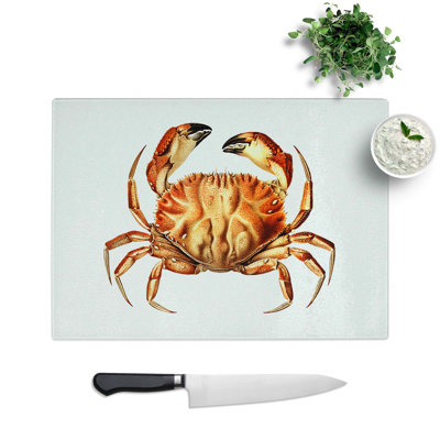 Tempered Glass Crab Chopping Board