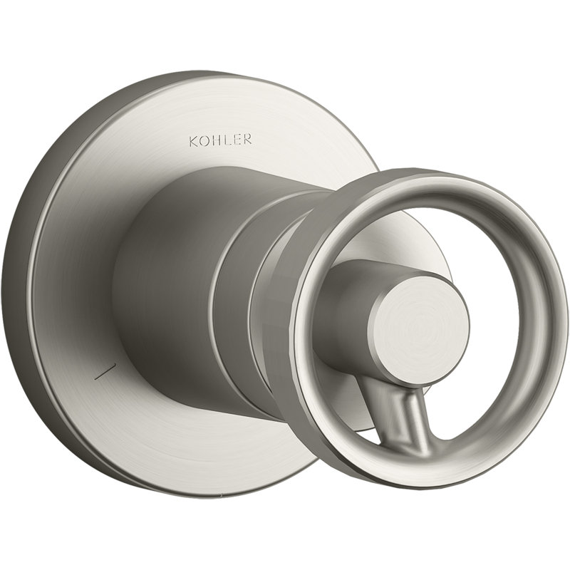 Garniture de valve de transfert Composants ™ avec poignée industrielle, Nickel brossé éclatant