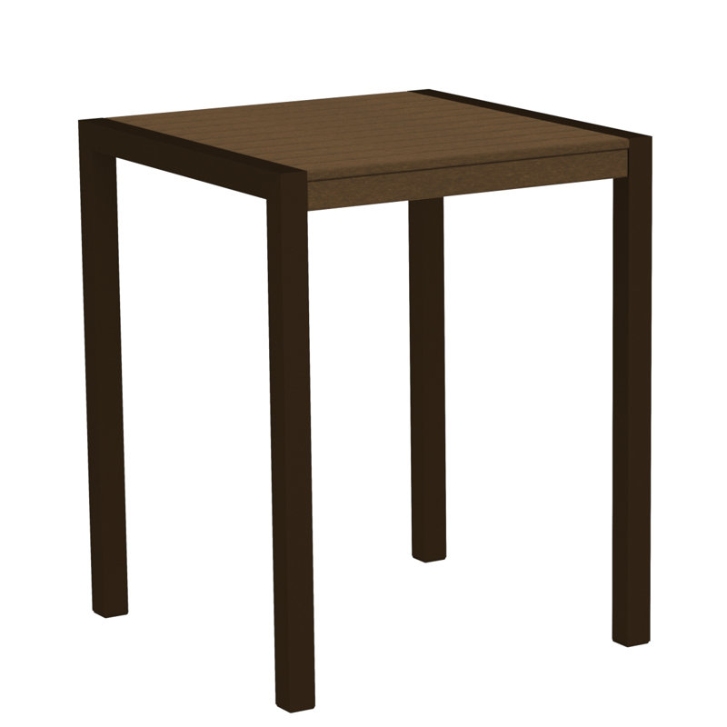 Table de comptoir POLYWOOD MOD, Noir texturé, Blanc, L 29,75 po x P 29,75 po