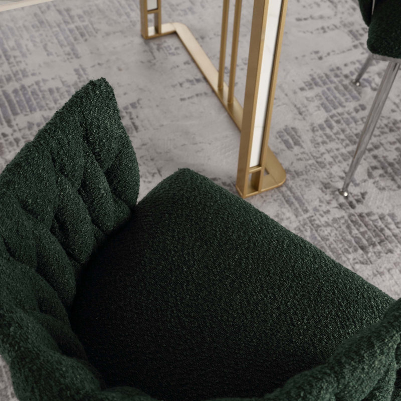 Fauteuil de 21,26 po de large Valeen, Boucle émeraude