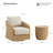 Claudian 3-Piece Outdoor Wicker Swivel Bistro Set