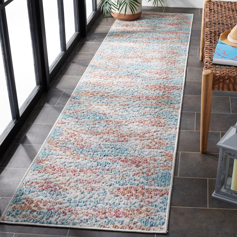 Clerkin Performance Abstract Indoor/Outdoor Area Rug, Runner 2'2" x 9'
