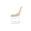 Chaises d'appoint modernes en velours beige, siège rectangulaire, salle à manger confortable, dossier uni-2000205447