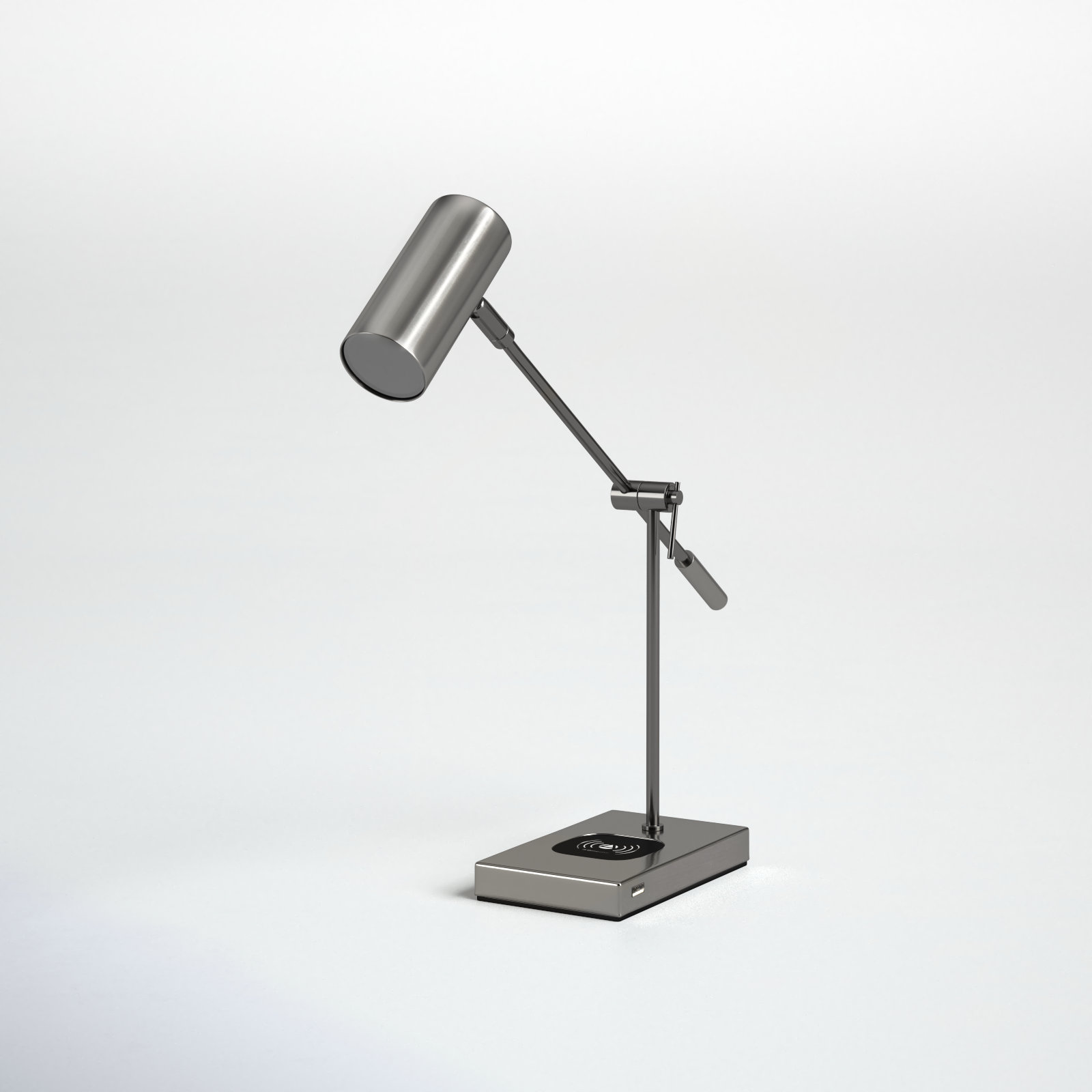 Flemings Desk Lamp, Brushed Steel