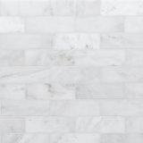 Arabescato Carrara 4 in. x 12 in. Honed Marble Subway Floor and Wall Tile