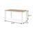 60.4" W 6-PC DINING SET, WHITE+LIGHT BROWN