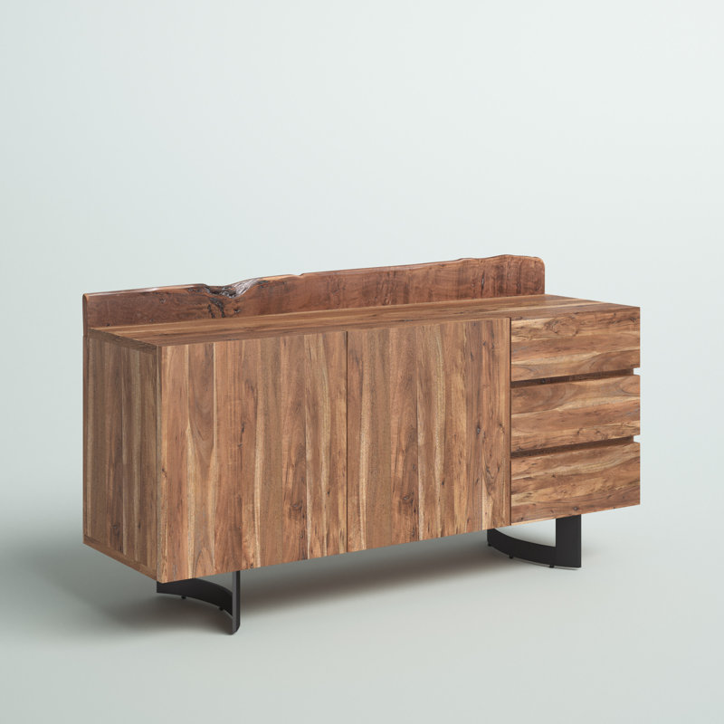 Buffet en bois d'acacia massif Burnell