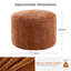 Regeani 57.5cm W Round Upholstered Pouf Ottoman with Chenille Fabric and Thick Padded Seat-1640723043