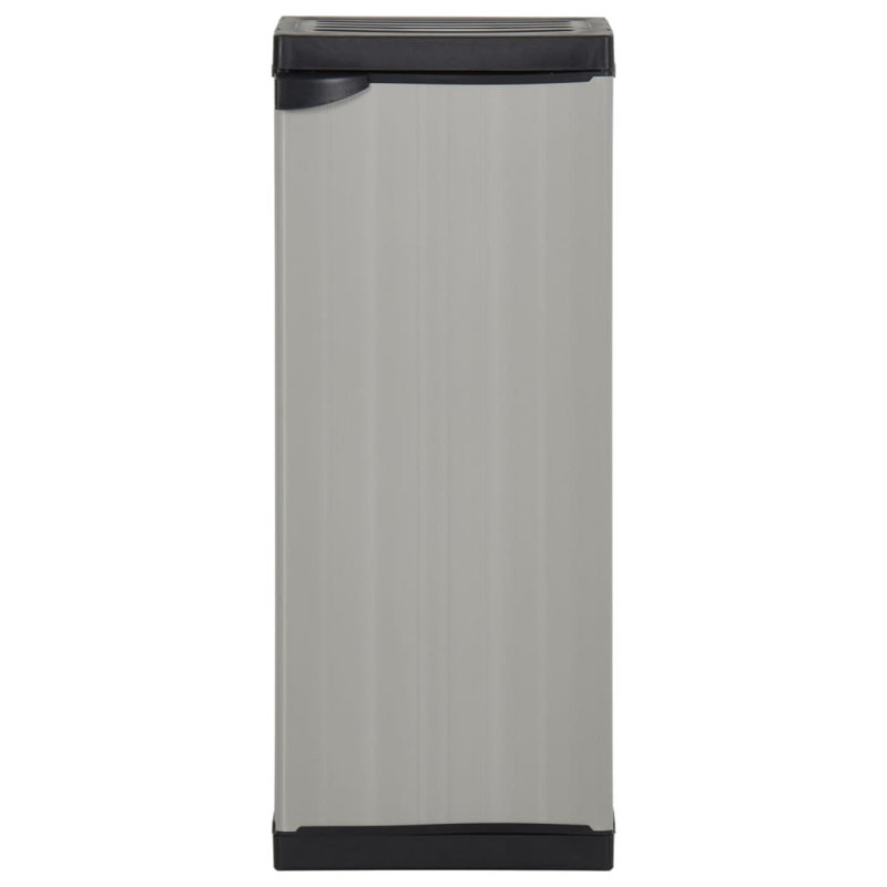 Boîte de rangement en PVC / polypropylène gris / noir
