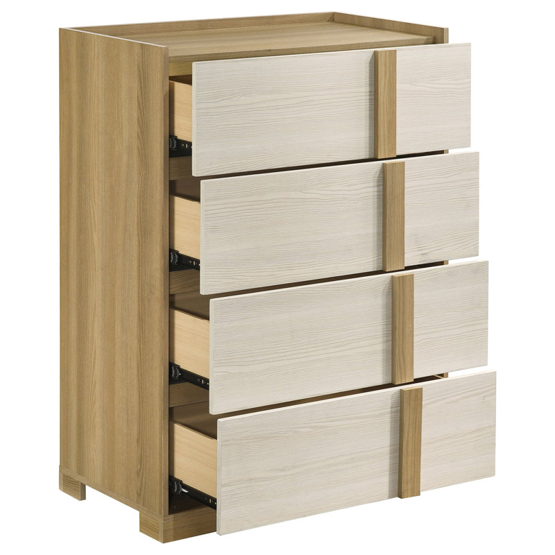 Commode 4 tiroirs Rolle Naturel