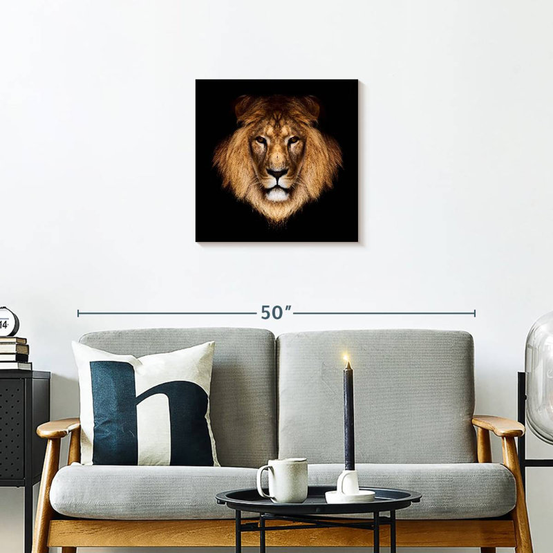 Brampt Solemn Lion, 20" H x 20" W
