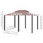 Pavillon de jardin 10 'x 13', abri de jardin avec auvent avec rideaux, toit ventilé, structure en acier pour le jardin, la cour et la terrasse-125316334