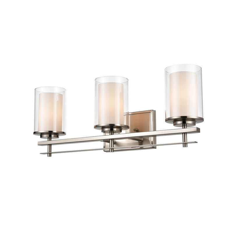 Éclairage pour salle de bain 3 lumières Catalin, Nickel brossé