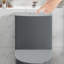 Une toilette avec double chasse d'eau 001. Siège à fermeture en douceur 1,1 / 1,6. Eau, bol allongé. Hauteur, en céramique grise Chasse, hauteur. Pour la catégorisation