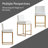 26" Counter Height Barstools Stools Set of 3, with Snow White Linen Fabric Matte Metal Base