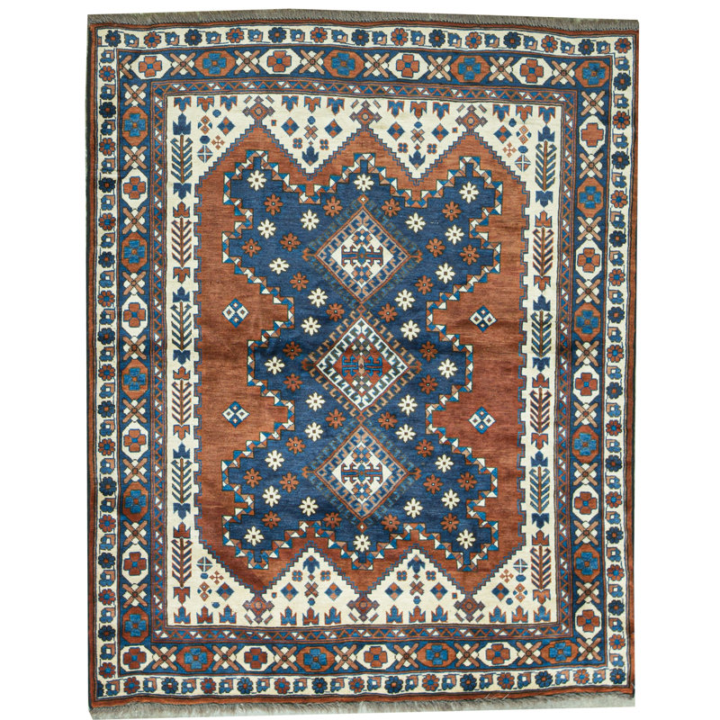 Hand-Knotted High-Quality Brown Area Rug