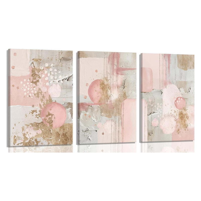 3 Piece Wrapped Canvas Print, 40 cm H x 90 cm W