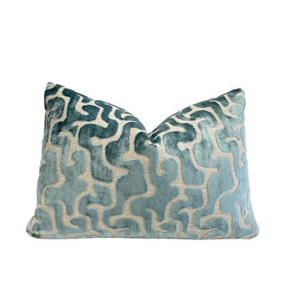 Velvet Maze Lumbar Throw Pillow Cover