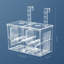 Desktop Clear Acrylic Mini Breeding Fish Tank with Detachable Divided Compartments & Funnel-Shaped Incubator Box for Fish, Shrimp, Snail Breeding