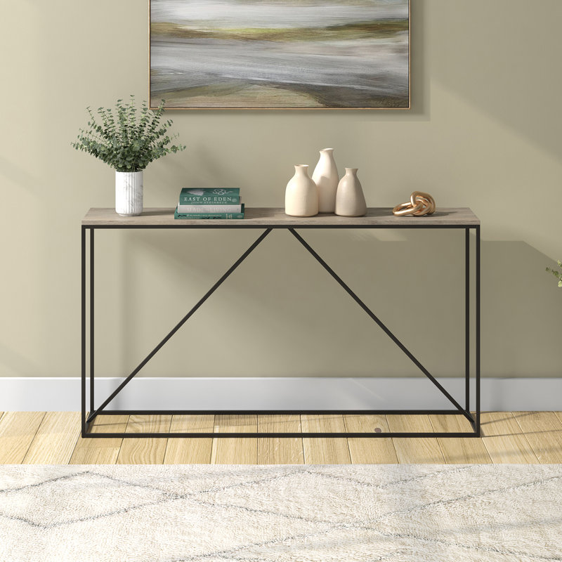 Console Table, Grey Wash, 76 H x 140 W x 30 D cm