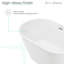 Baignoire de trempage autoportante en acrylique L 47 po x l 28 po Claire