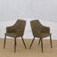 Lehmann Faux Leather Dining Chairs - Ergonomic back with Strong Metal Legs - Modern Armchair for Dining Room Living Room Restaurants-1261428303-1332025612