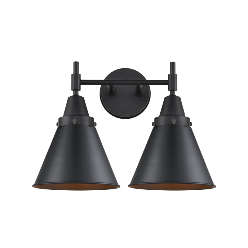Gayle 2 - Light Dimmable Vanity Light, Matte Black, Matte Black, 60 Watt Vintage Incandescent Bulb