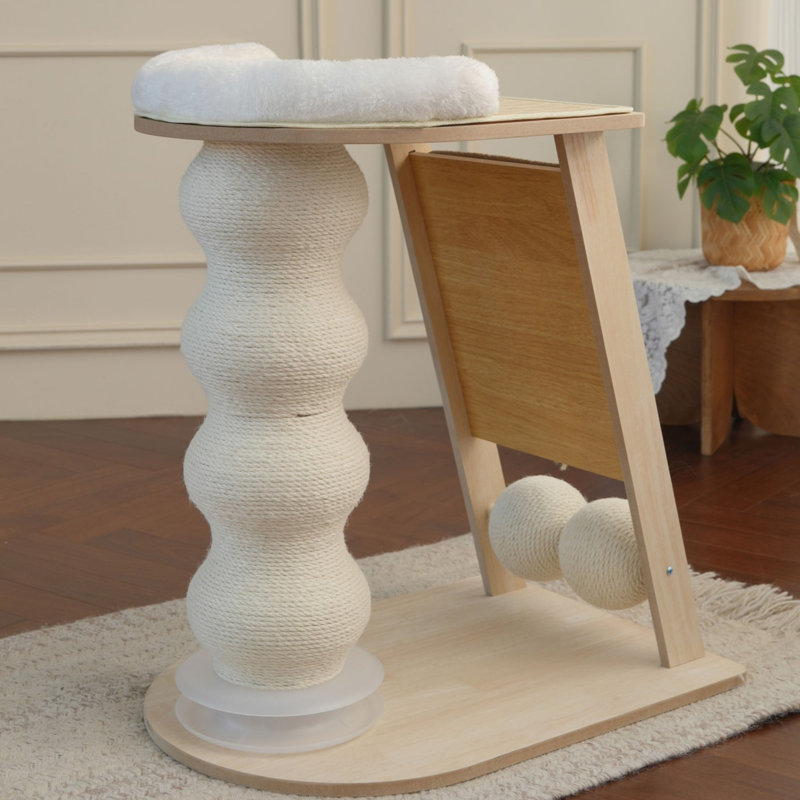 Fairela - Multi-Function Cat Scratching Post with Platform and Ramp