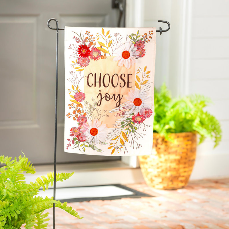Choisissez le drapeau de jardin Applique Joy