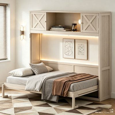Murphy Bed with Storage Cabinets