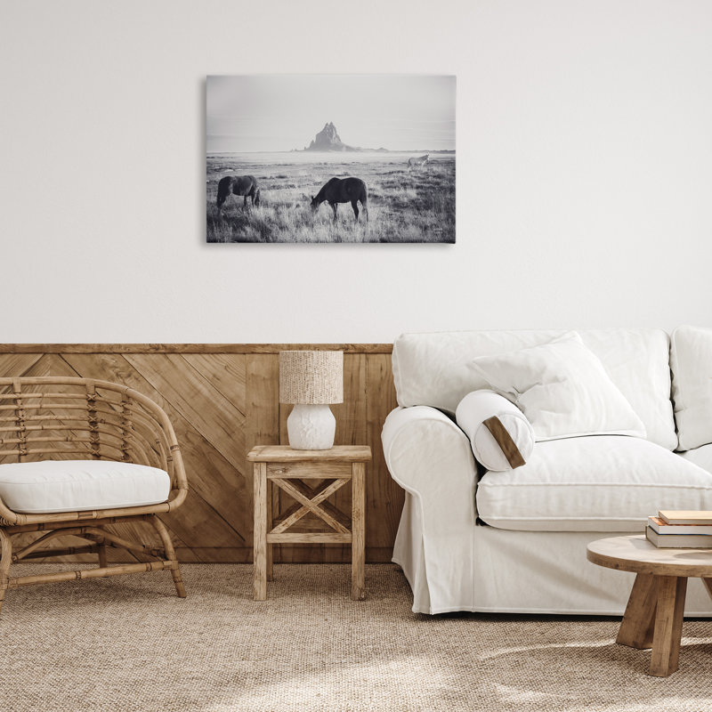 Art mural sur toile Western Range with Horses, par Nathan Larson, H 20 po x l 30 po