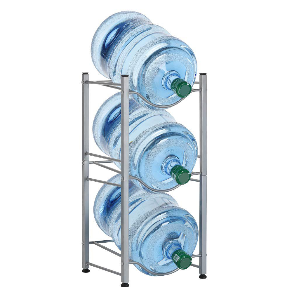 Rosito 5 Gallon Water Jug Holder 3-Tier Heavy Duty Water Bottle Storage Rack Silver Latitude Run®