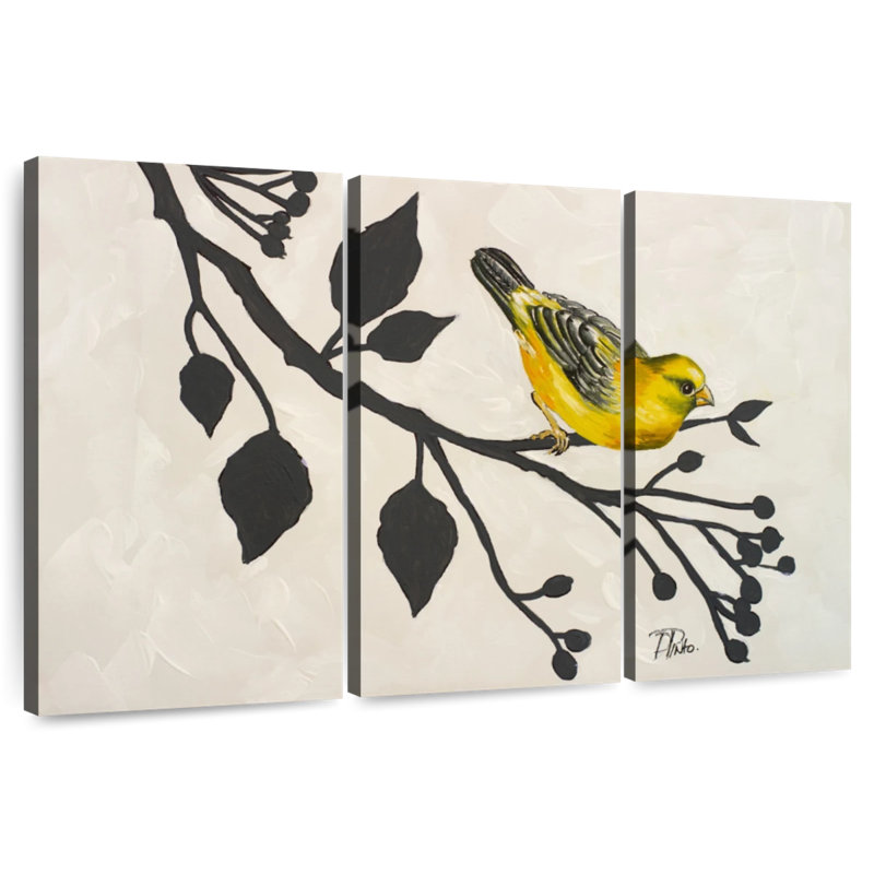 Brampt Yellow Bird On The Branch I, 42" H x 65" W