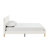 Queen Size Platform Bed Frame with Upholstered Headboard