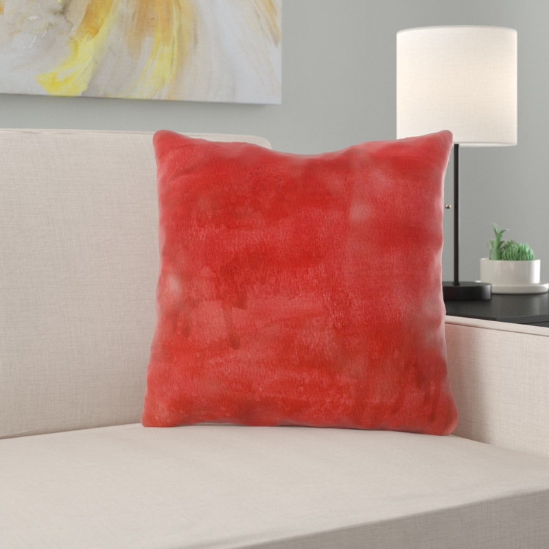 Coussin décoratif aquarelle Mudd, Microsuède, Intérieur