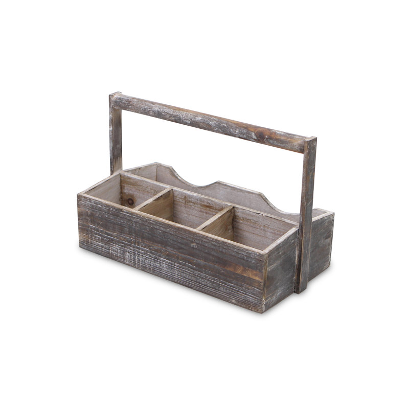 Plimoth Wood Rectangle Flatware Caddy