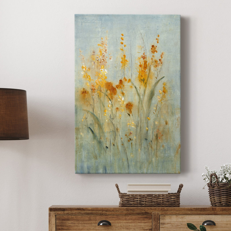Vaporisateur de fleurs sauvages II - peinture sur toile tendue, H 18 po x l 12 po x P 1 po