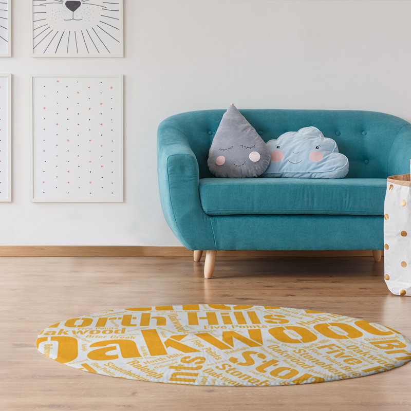 Chenille Indoor Rug, Round 5'