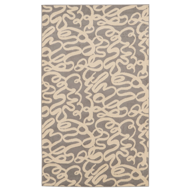 Tapis gris clair Mawhinney, Rectangle 4 pi 3 po x 7 pi 3 po