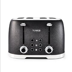 Tower T20051PNK Cavaletto 4-Slice Toaster with Defrost/Reheat