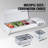Stainless Steel Desktop Refrigerated Condiment Prep Station, Commercial Condiment Cooler with Quiet Compressor Cooling for Restaurants and Cafés