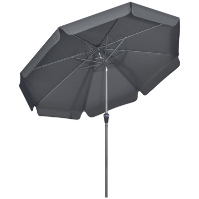 Parasol de marché 104,7 po avec manivelle et contrepoids inclus