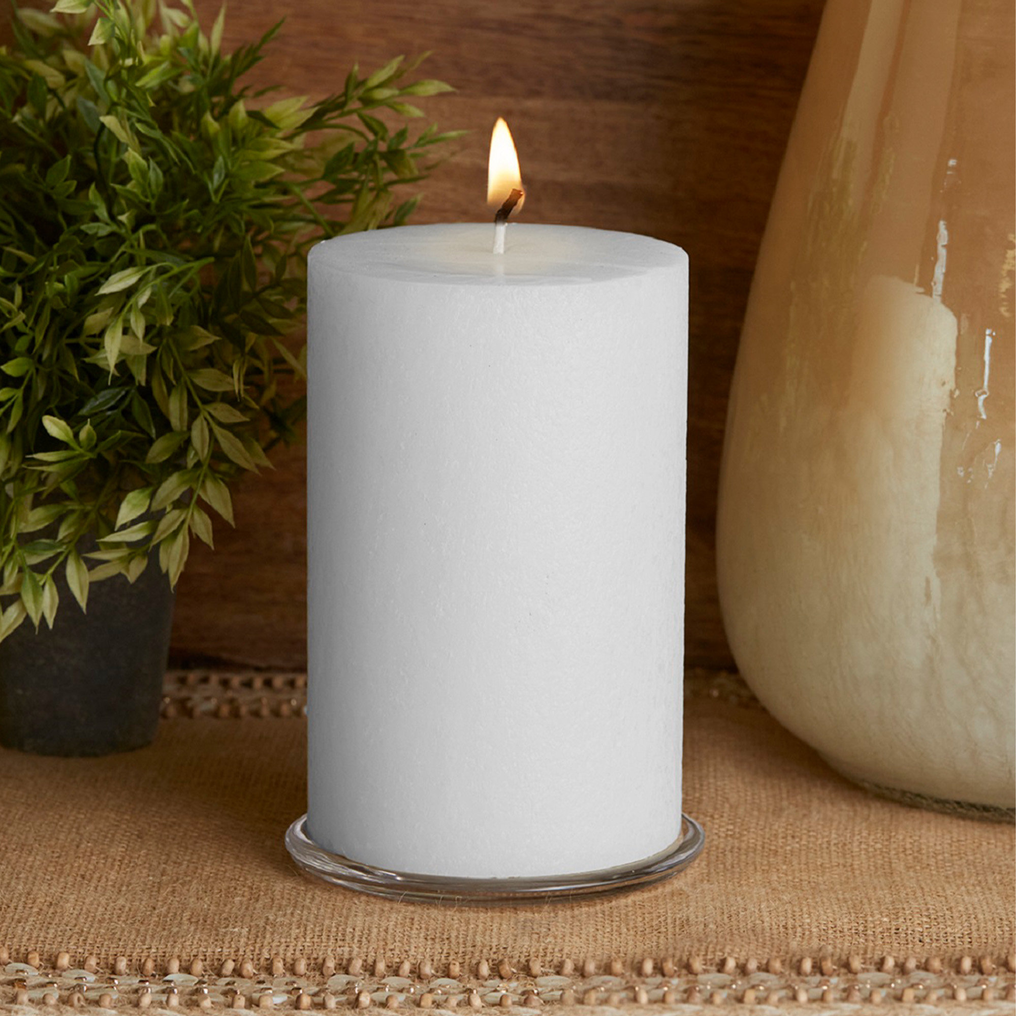 Beeswax Candle with Wooden Wick - Just The Bees - unscented